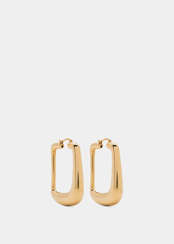 JACQUEMUS Gold Les Boucles Ovalo Earrings