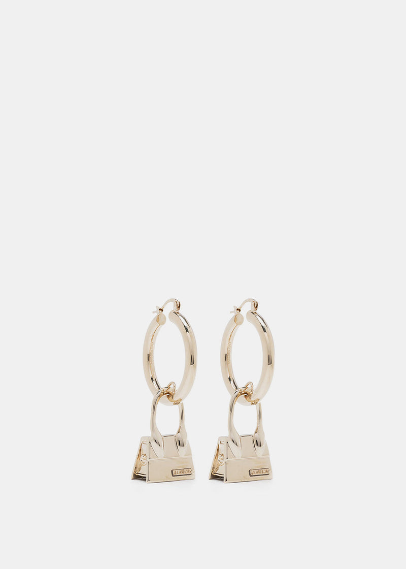 JACQUEMUS Gold Les Creoles Chiquito Earrings