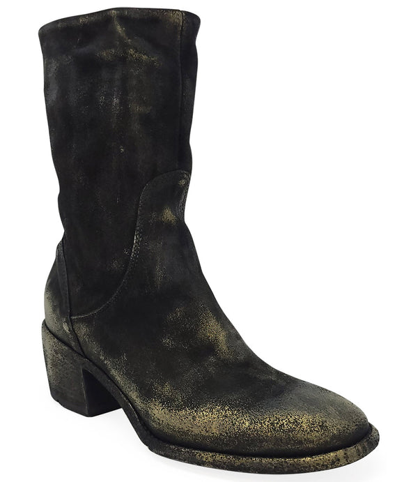 Madison Maison™ Gold Suede Metallic Mid Calf Boot-NOBLEMARS