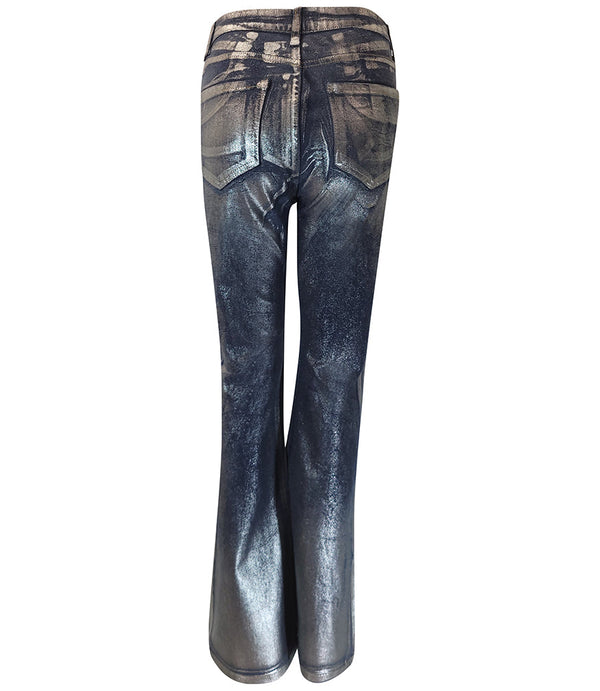 Madison Maison™ Silver Denim Laminated Jeans-NOBLEMARS