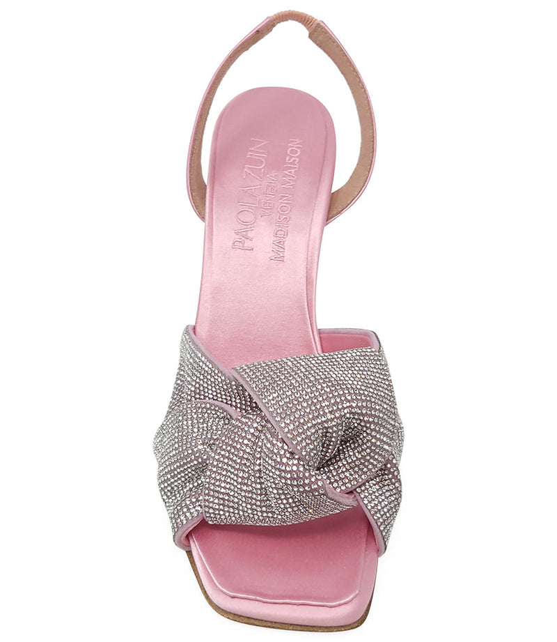 Madison Maison™ Pink Satin Leather High Heel Sandal-NOBLEMARS