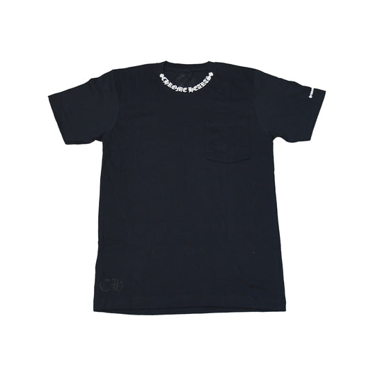 Chrome Hearts Collar Logo T-Shirt Black - NOBLEMARS