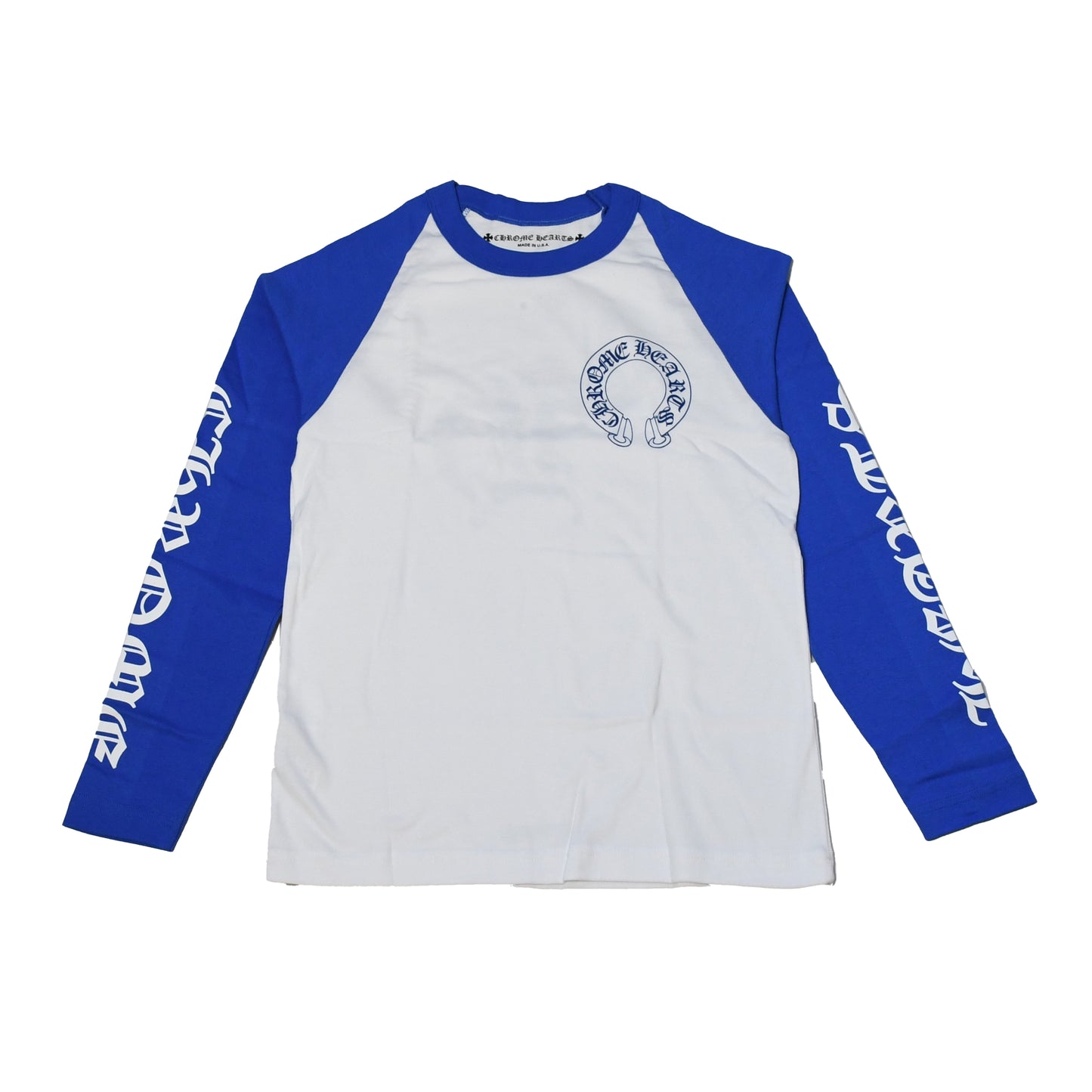 Chrome Hearts CH Baseball L/S T-Shirt Blue/White