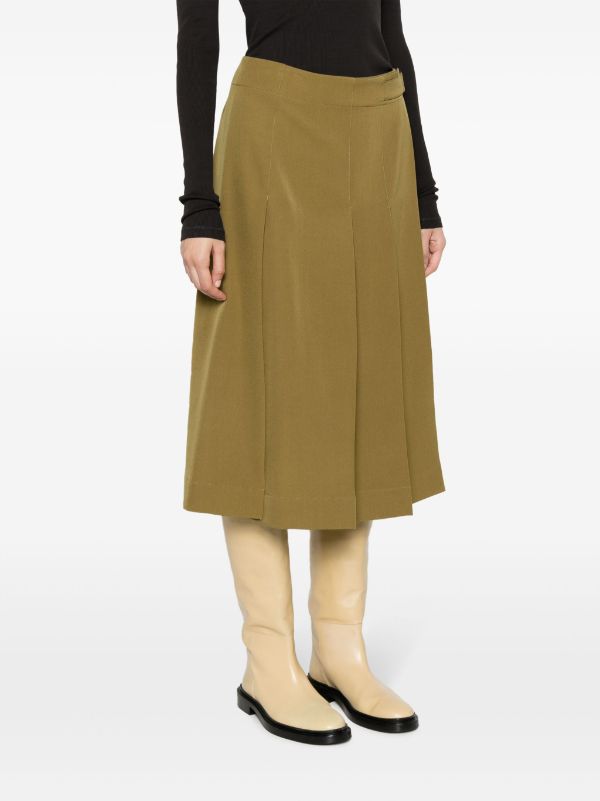 LEMAIRE Women Pleated Wrap Skirt-NOBLEMARS