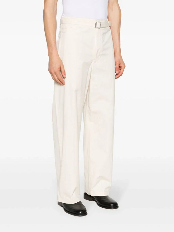 LEMAIRE Men Seamless Belted Pants-NOBLEMARS