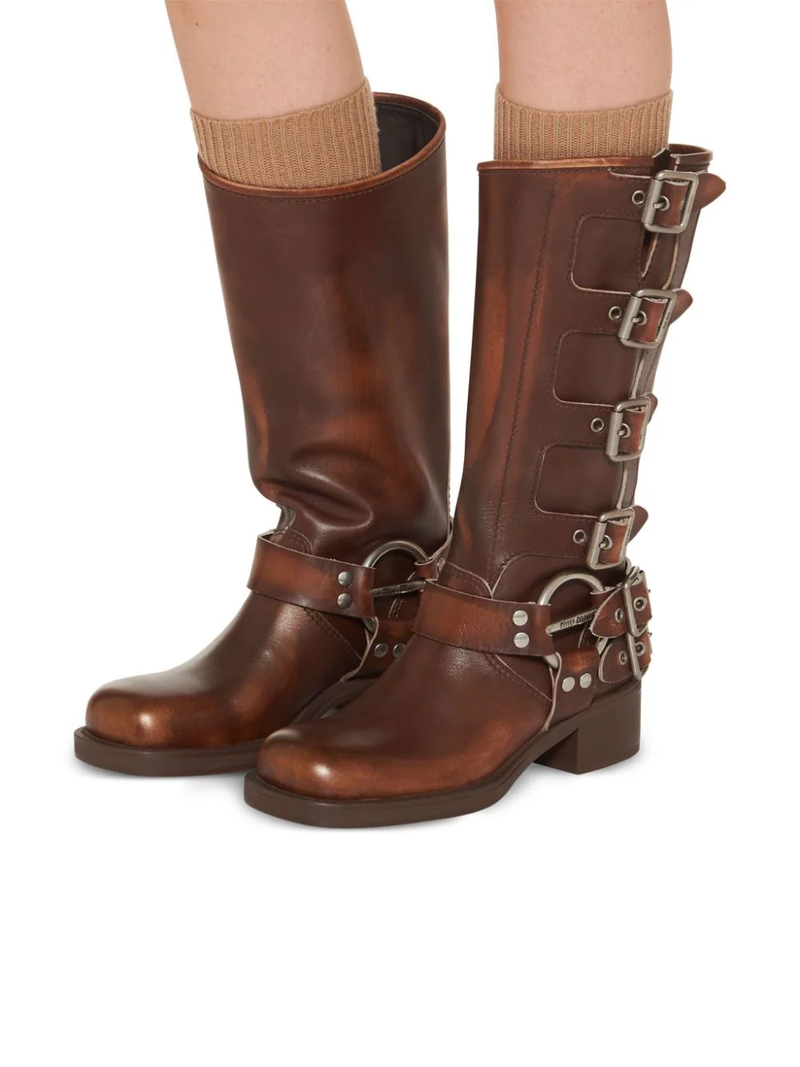 MIU MIU Women Leather Boots