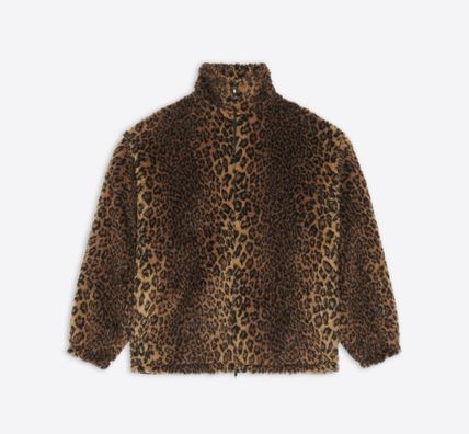 BALENCIAGA Leopard Zip-Up Jacket