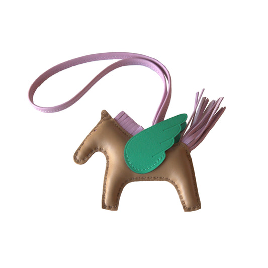 Hermes Rodeo Pegasus PM Charm Green Brown