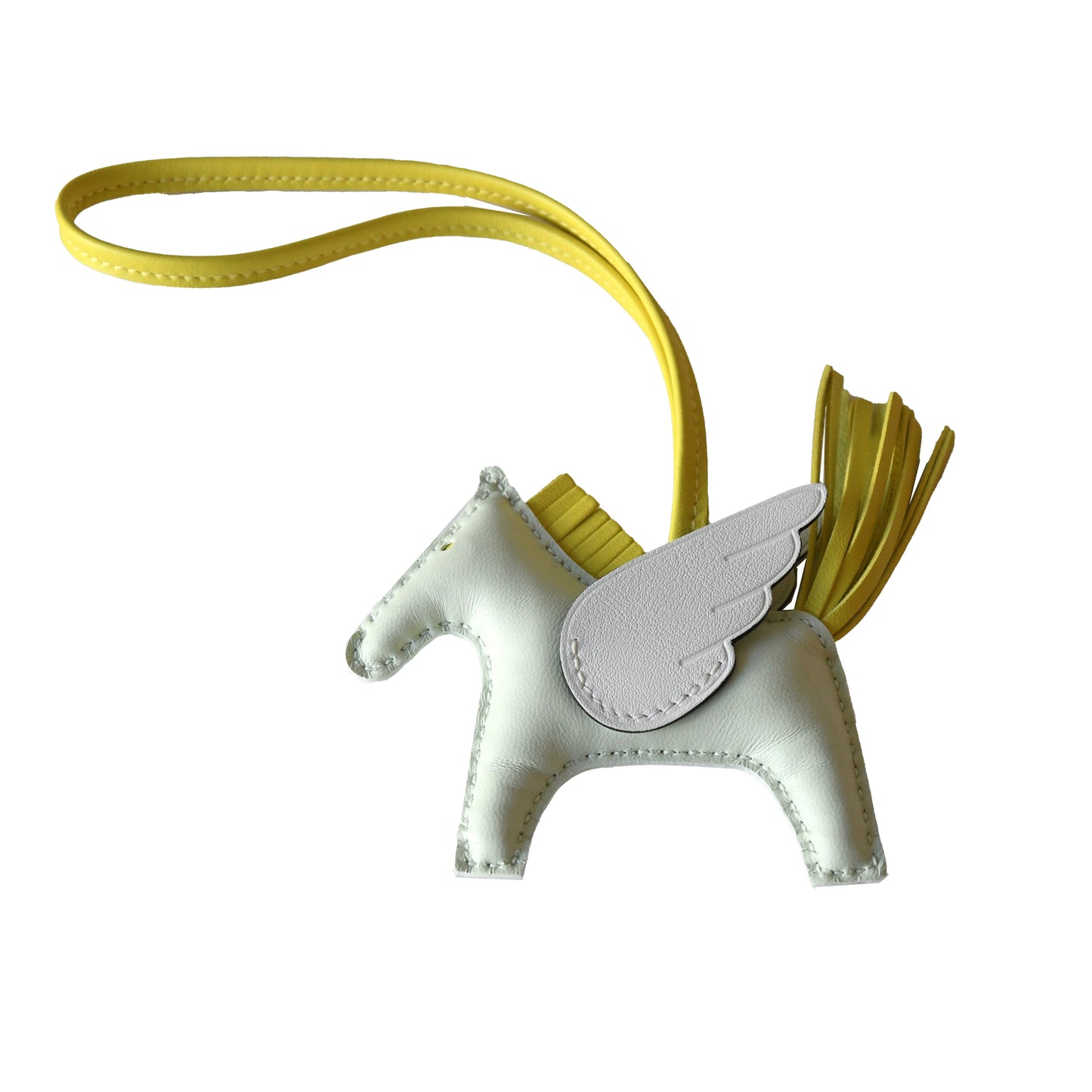 Hermes Rodeo Pegasus PM Charm White Yellow - NOBLEMARS