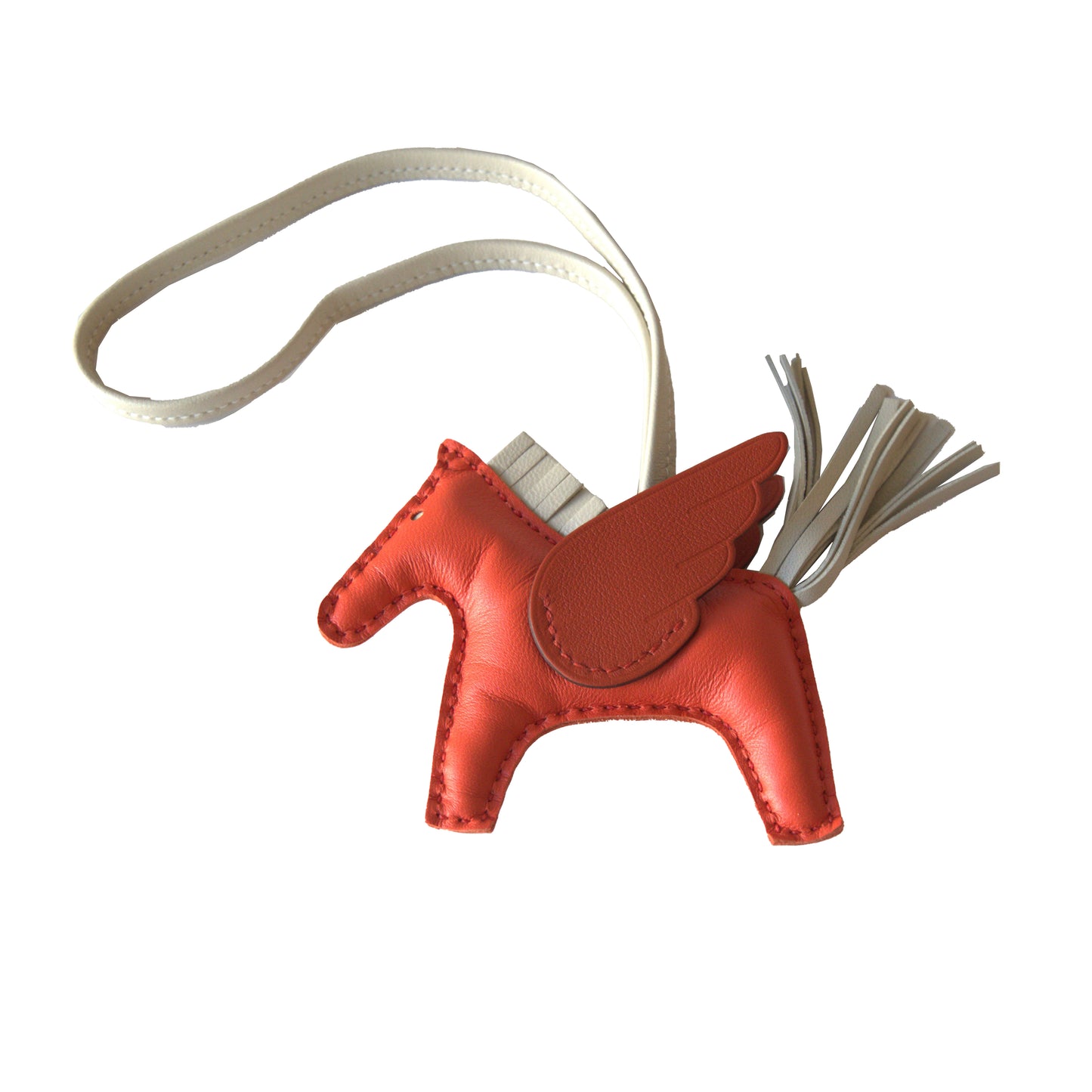 Hermes Rodeo Pegasus PM Charm Red White - NOBLEMARS