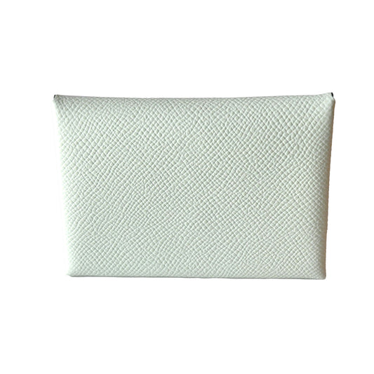 Hermes Calvi Epsom Card Holder Vert mint