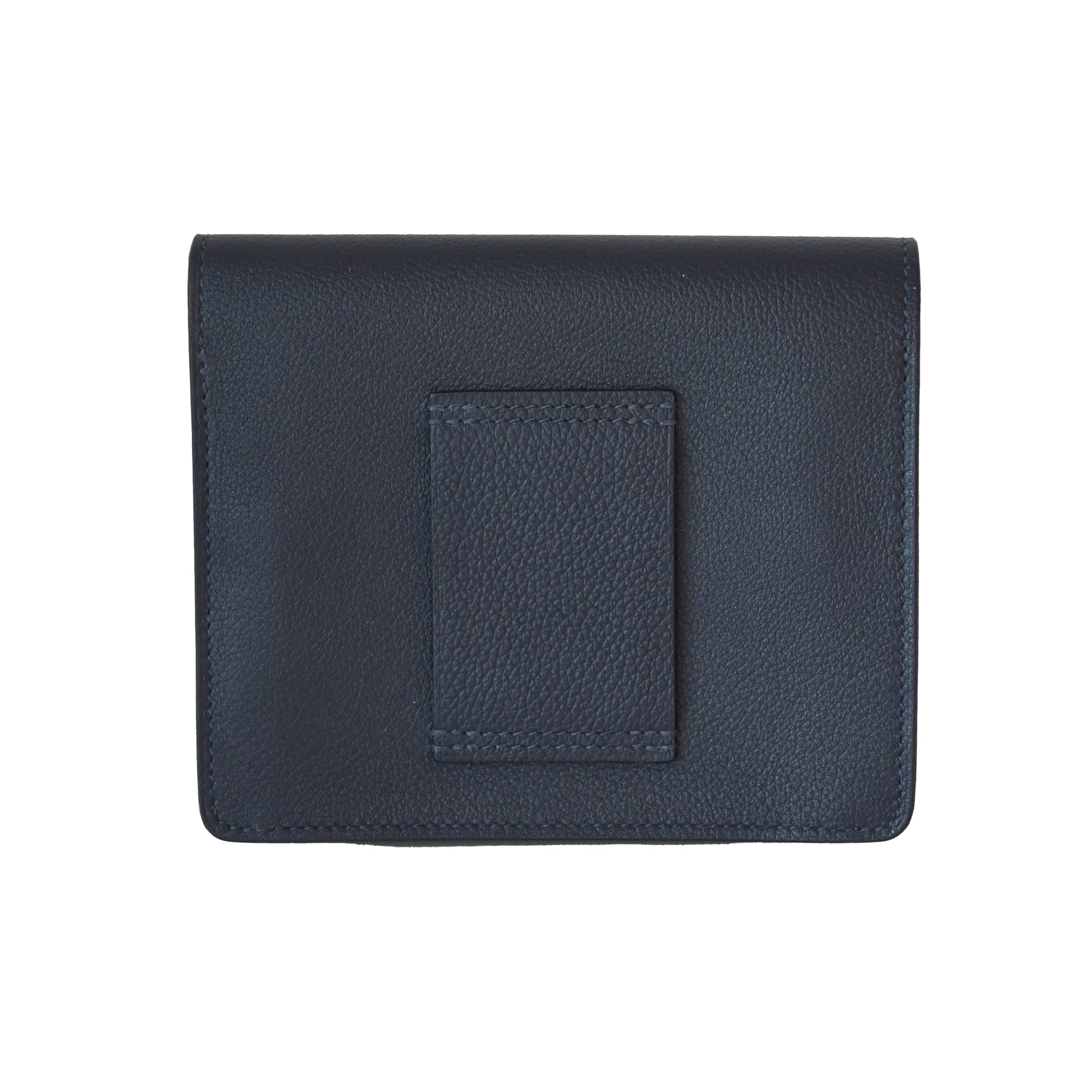 Hermes Roulis Slim Wallet Palladium Hardware Blue - NOBLEMARS