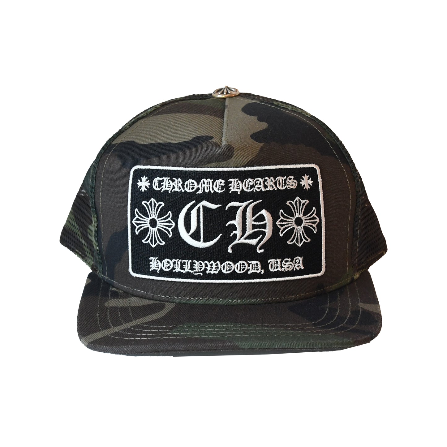 Chrome Hearts CH Hollywood Trucker Hat Camouflage