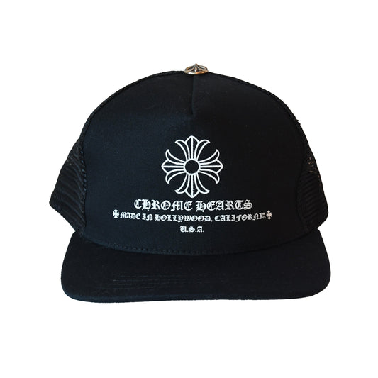 Chrome Hearts Printed Cross Trucker Hat Black