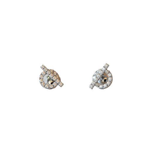 Hermes Finesse Stud Earrings White Gold - NOBLEMARS