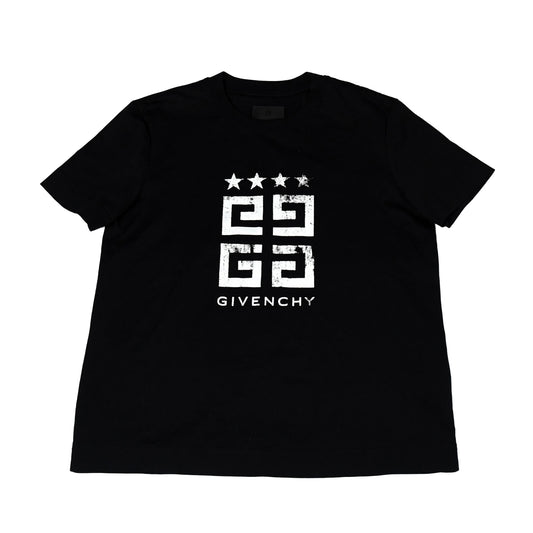 Givenchy Slim Fit Logo Star T-Shirt Black - NOBLEMARS