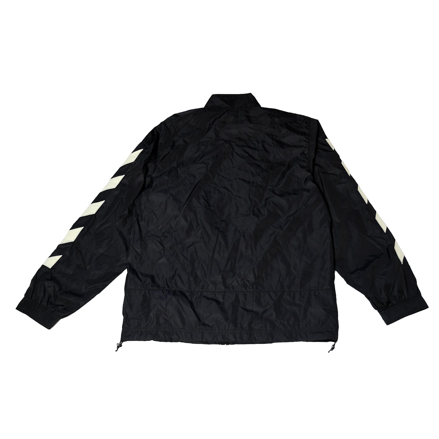 Off-White Diagonal-Stripe Nylon Track Jacket Black - NOBLEMARS