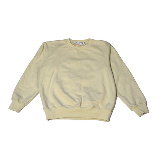 Off-White Diag Tab Crewneck Sweatshirts Cream - NOBLEMARS