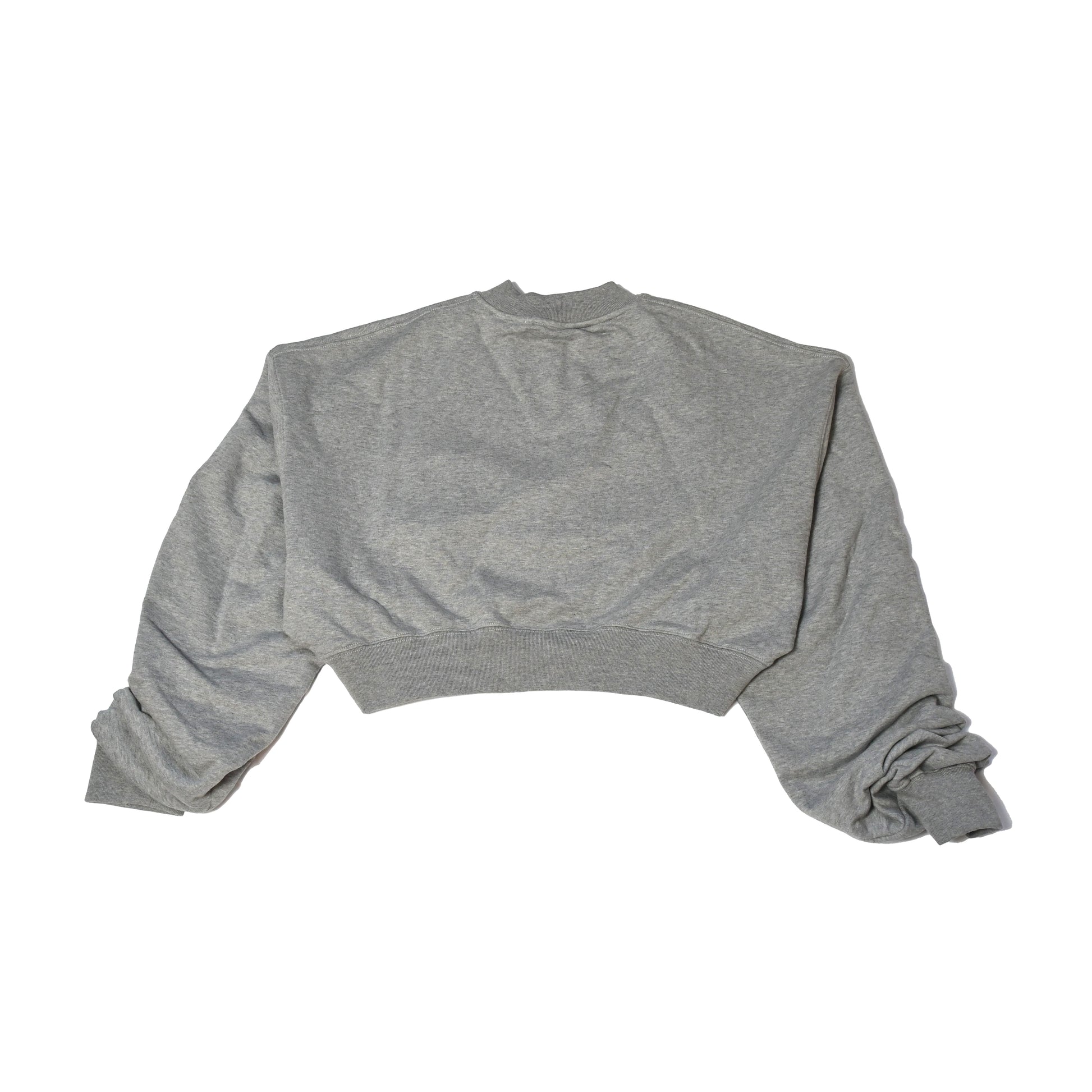 Off-White Oversized-Sleeve Cropped Crewneck Sweatshirt Grey - NOBLEMARS