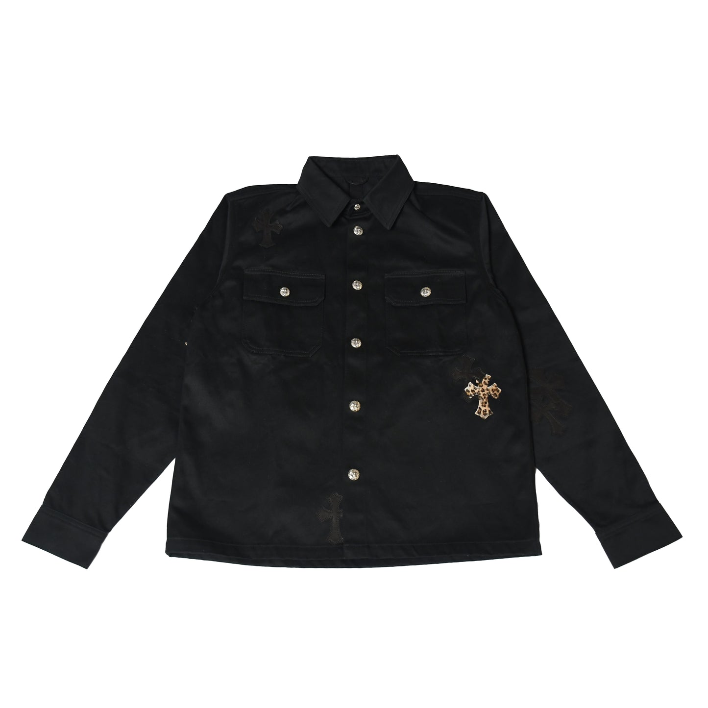 Chrome Hearts Cross Patch Work Dog Black - NOBLEMARS