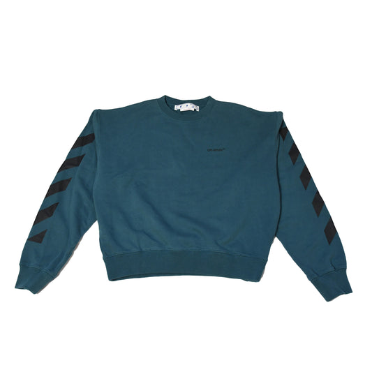 Off-White Crewneck Sweatshirt Green - NOBLEMARS