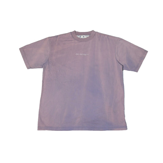 Off-White Applique Tie-dyed Cotton-Jersey T-shirt Purple - NOBLEMARS