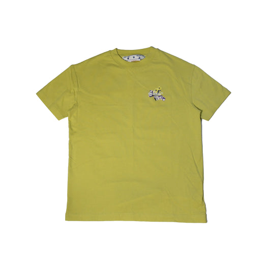 Off-White Flower Arrow Casual T-shirt Yellow - NOBLEMARS