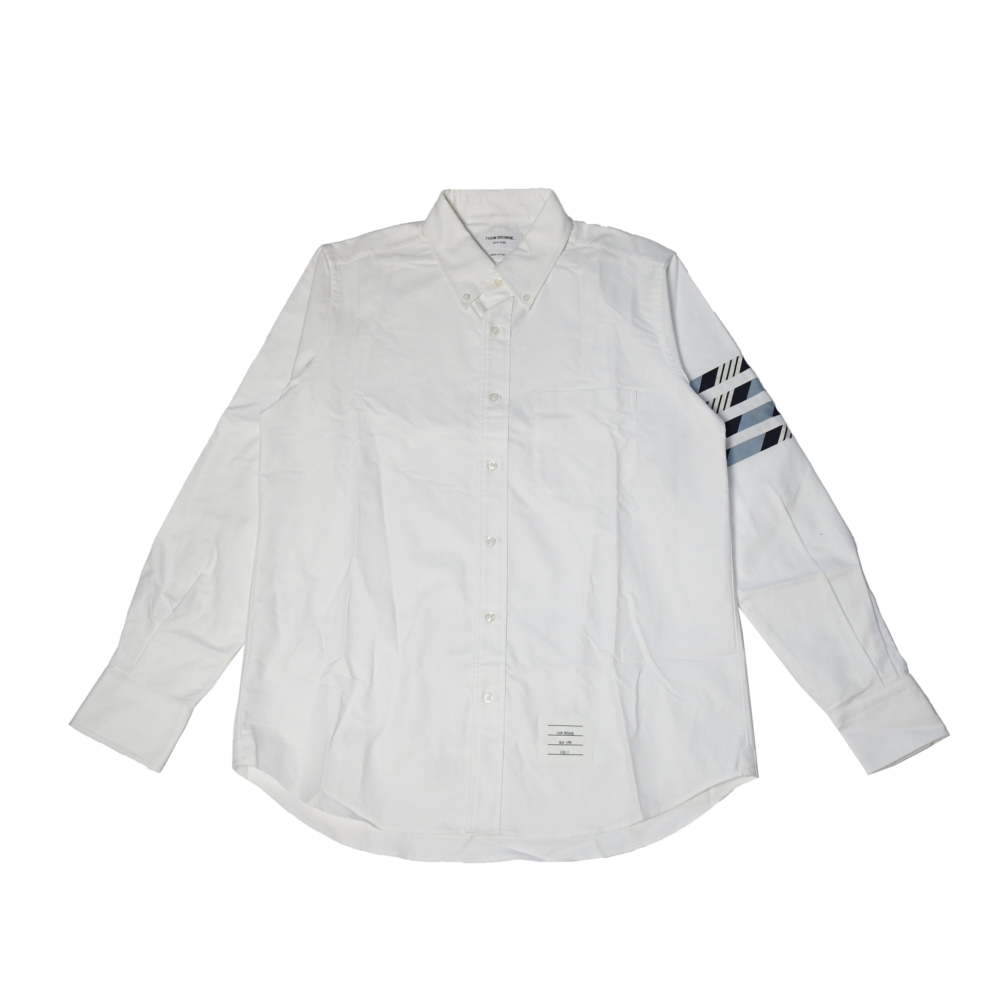 Thom Browne 4-Bar Repp Stripe Shirt White Blue - NOBLEMARS