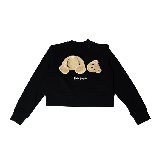 Palm Angels Bear Crewneck Sweatshirts Black - NOBLEMARS