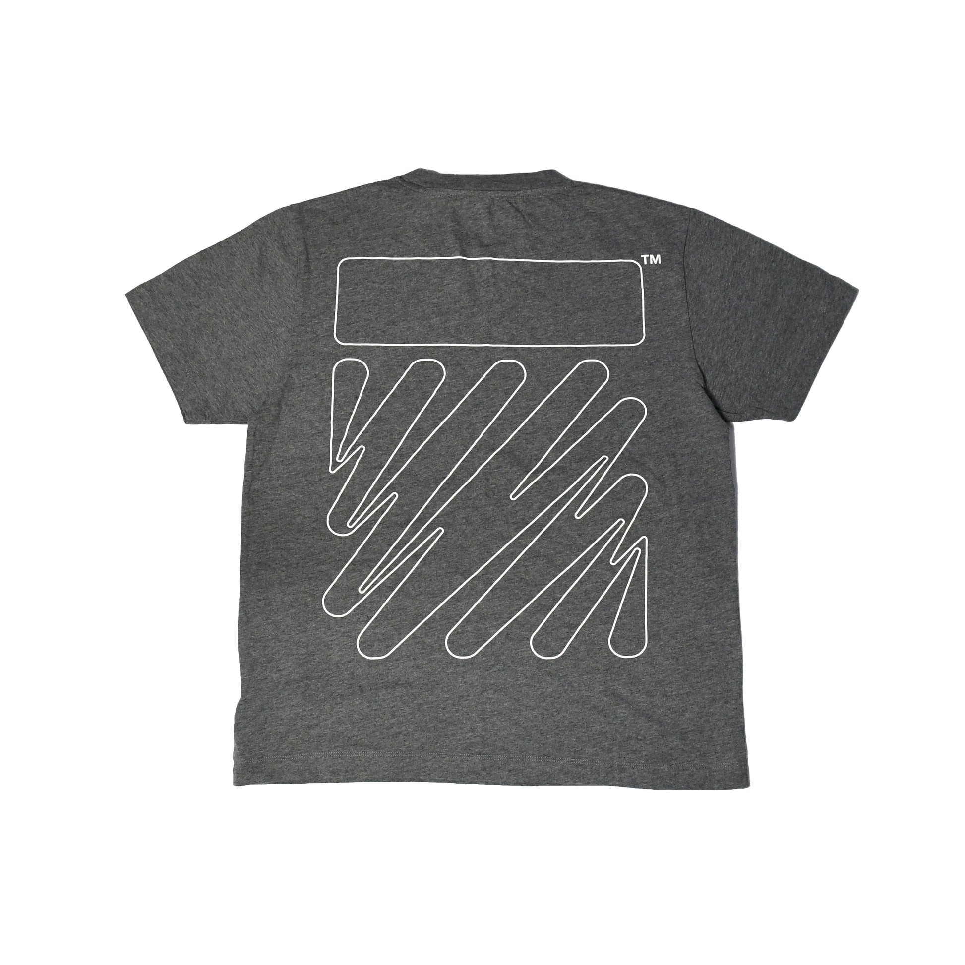 Off-White Wave Outline Diag T-shirt Grey - NOBLEMARS