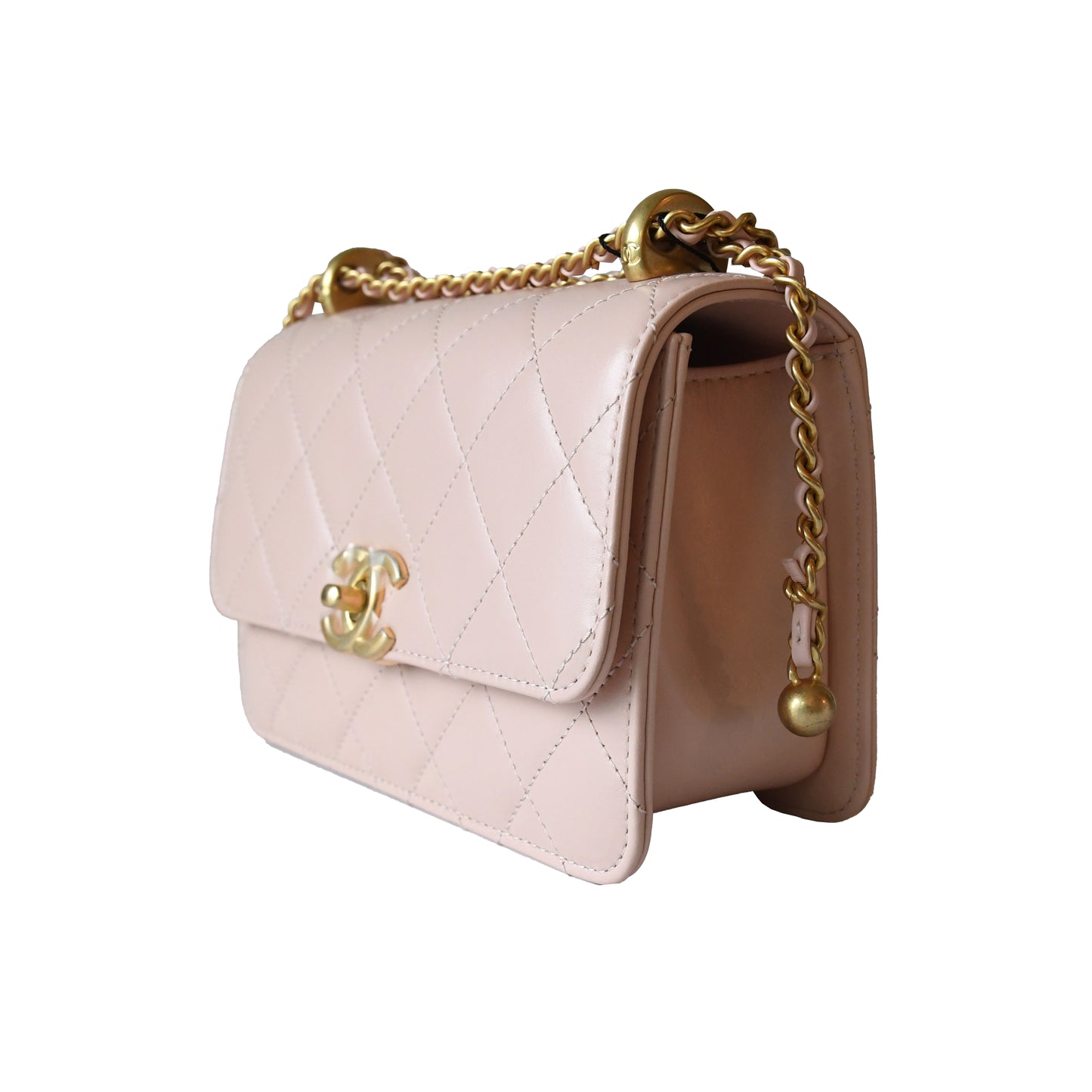 Chanel Calfskin Quilted Mini Perfect Fit Flap Gold Hardware Light Pink - NOBLEMARS