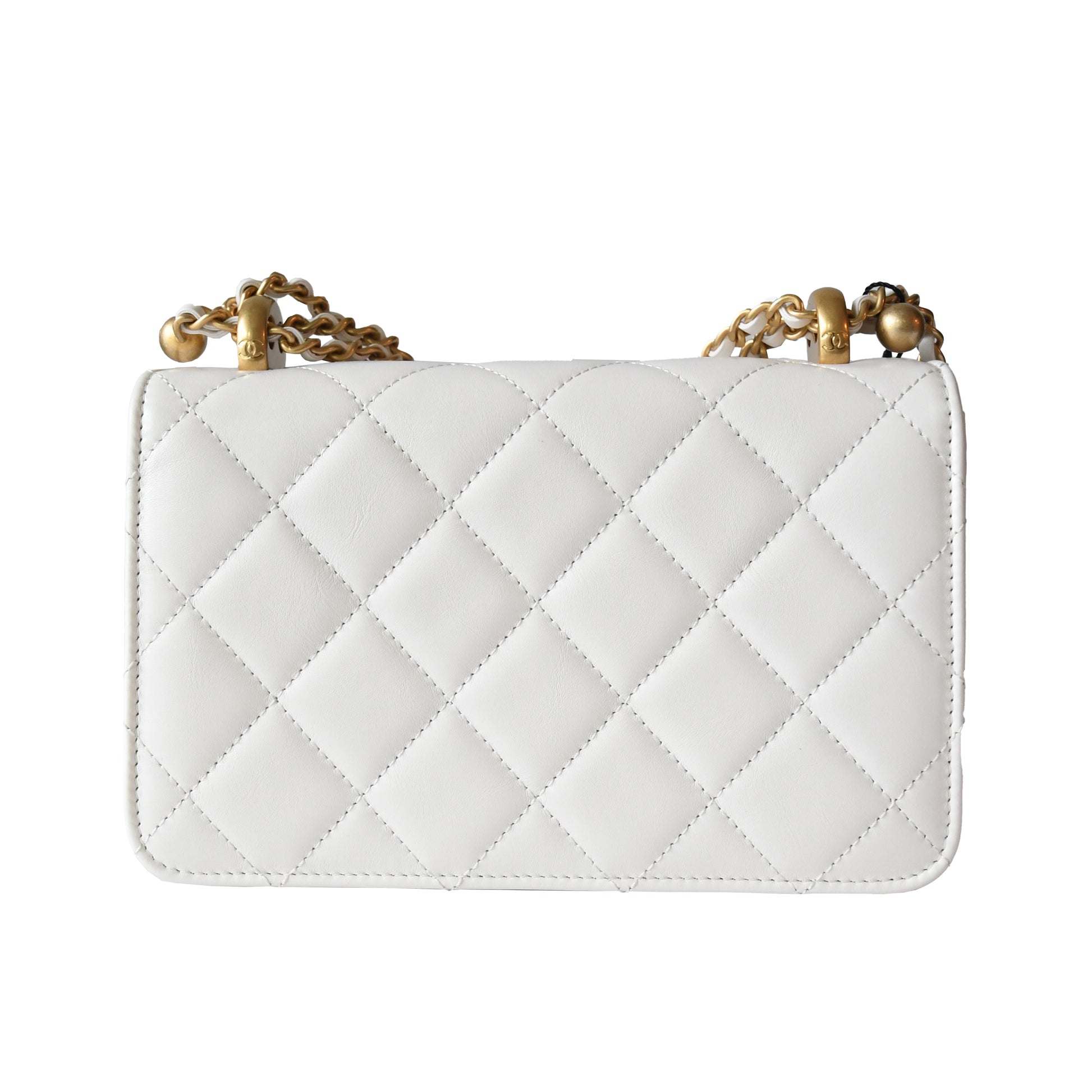 Chanel Calfskin Quilted Mini Perfect Fit Flap White - NOBLEMARS