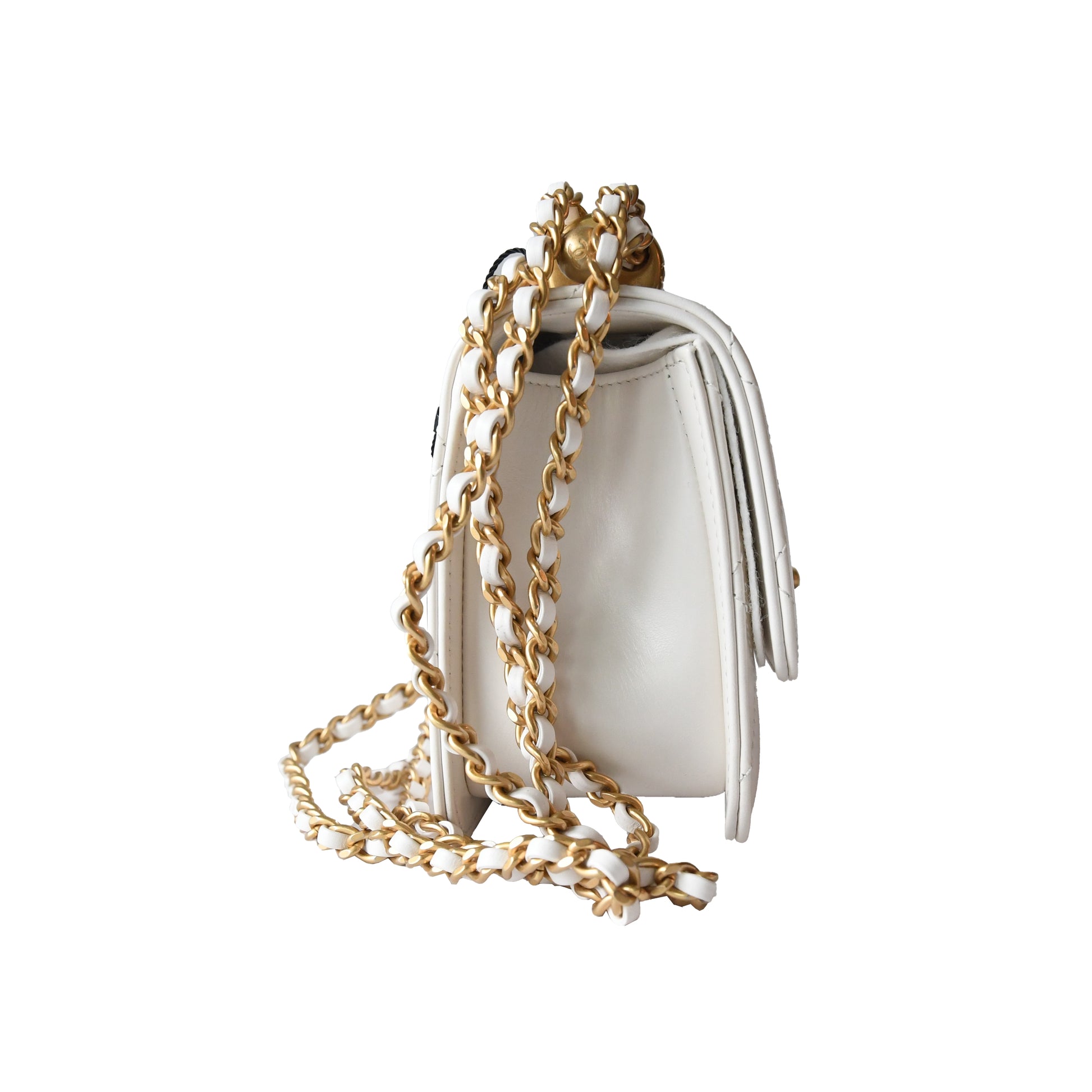 Chanel Calfskin Quilted Mini Perfect Fit Flap White - NOBLEMARS