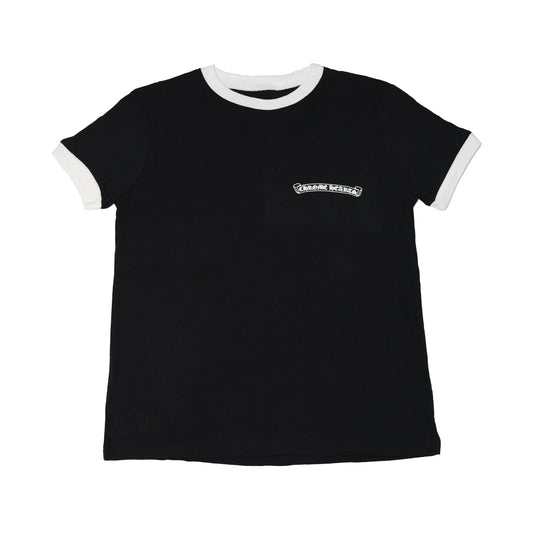 Chrome Hearts Horseshoe Logo T-Shirt Black White- NOBLEMARS