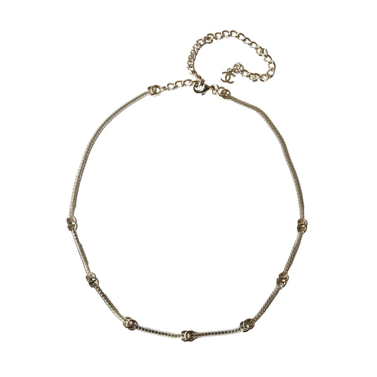 Chanel Seven Metal CC Choker Necklace Gold-NOBLEMARS
