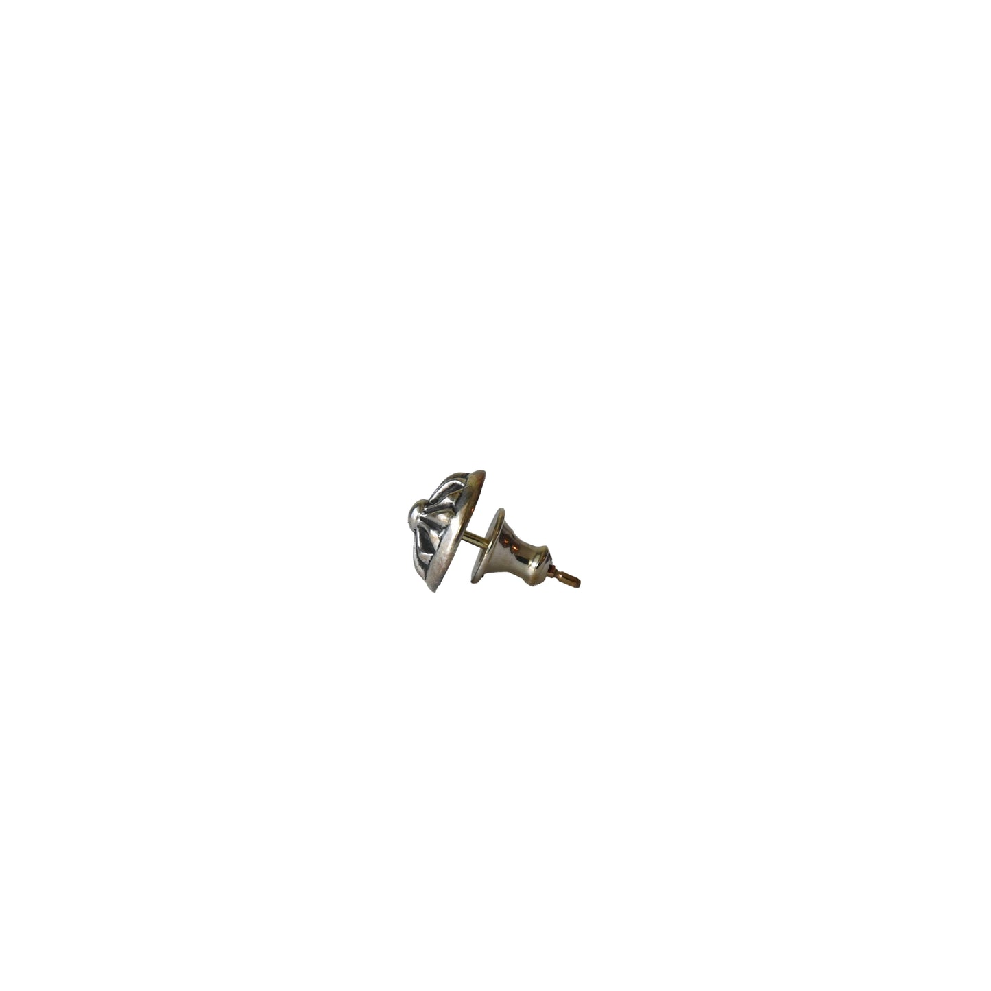 Chrome Hearts Cross Round Stud Earring