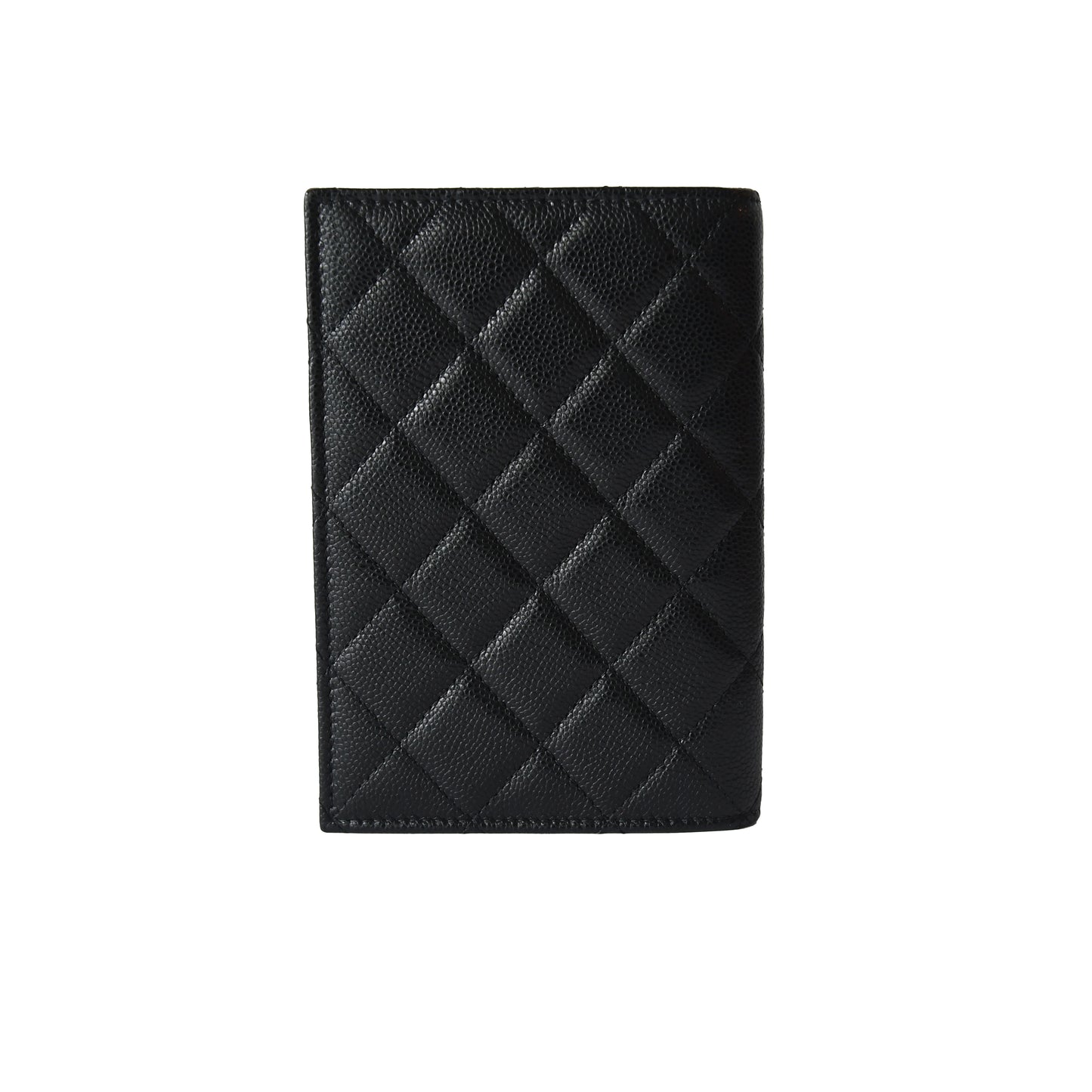 Chanel CC Caviar Quilted Passport Holder Black-NOBLEMARS