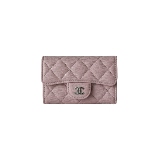 Chanel CC Caviar Quilted Flap CF Card Holder Light Pink-NOBLEMARS