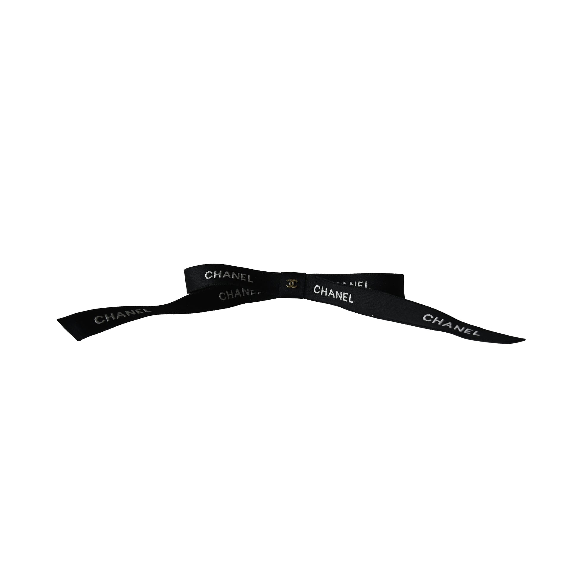 Chanel Logo Hair Barrette Black-NOBLEMARS