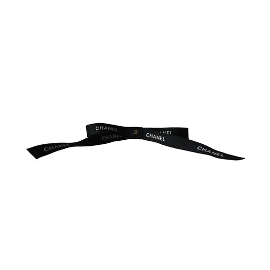 Chanel Logo Hair Barrette Black-NOBLEMARS