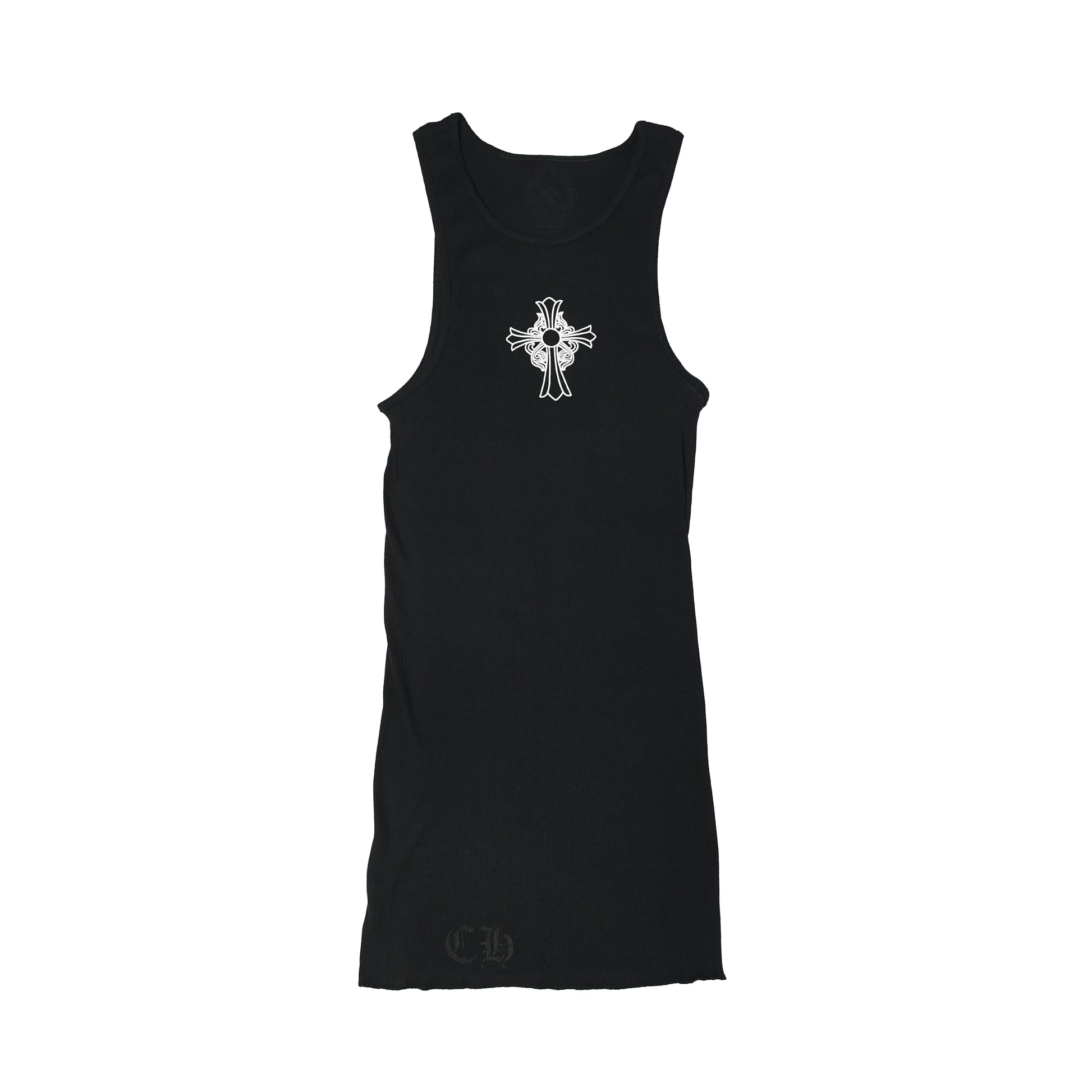 Chrome Hearts Hairy Cross Tank Top Black-NOBLEMARS