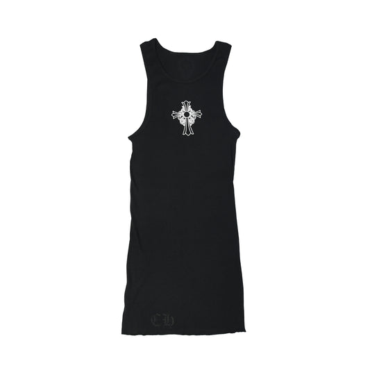 Chrome Hearts Hairy Cross Tank Top Black-NOBLEMARS