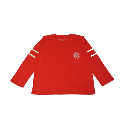 Chrome Hearts 33 Horseshoe Logo L/S Shirts Red-NOBLEMARS