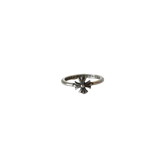 Chrome Hearts Single-Cross Ring Silver-NOBLEMARS