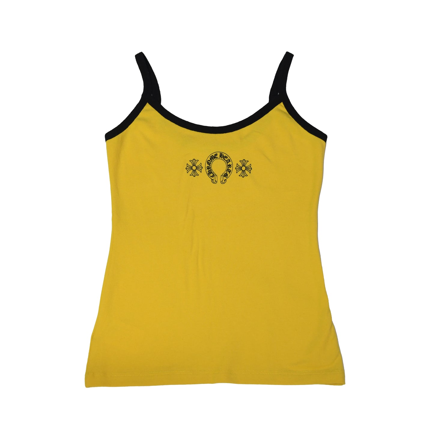 Chrome Hearts Horseshoe Logo Tank Top Yellow-NOBLEMARS
