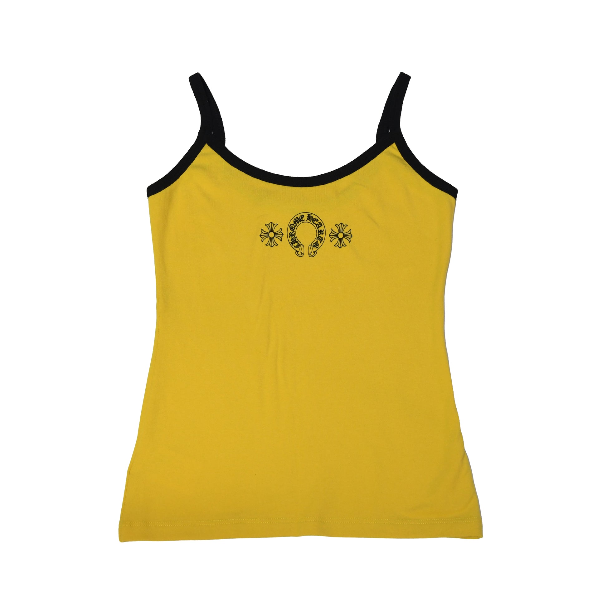 Chrome Hearts Horseshoe Logo Tank Top Yellow-NOBLEMARS