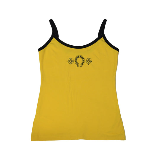 Chrome Hearts Horseshoe Logo Tank Top Yellow-NOBLEMARS