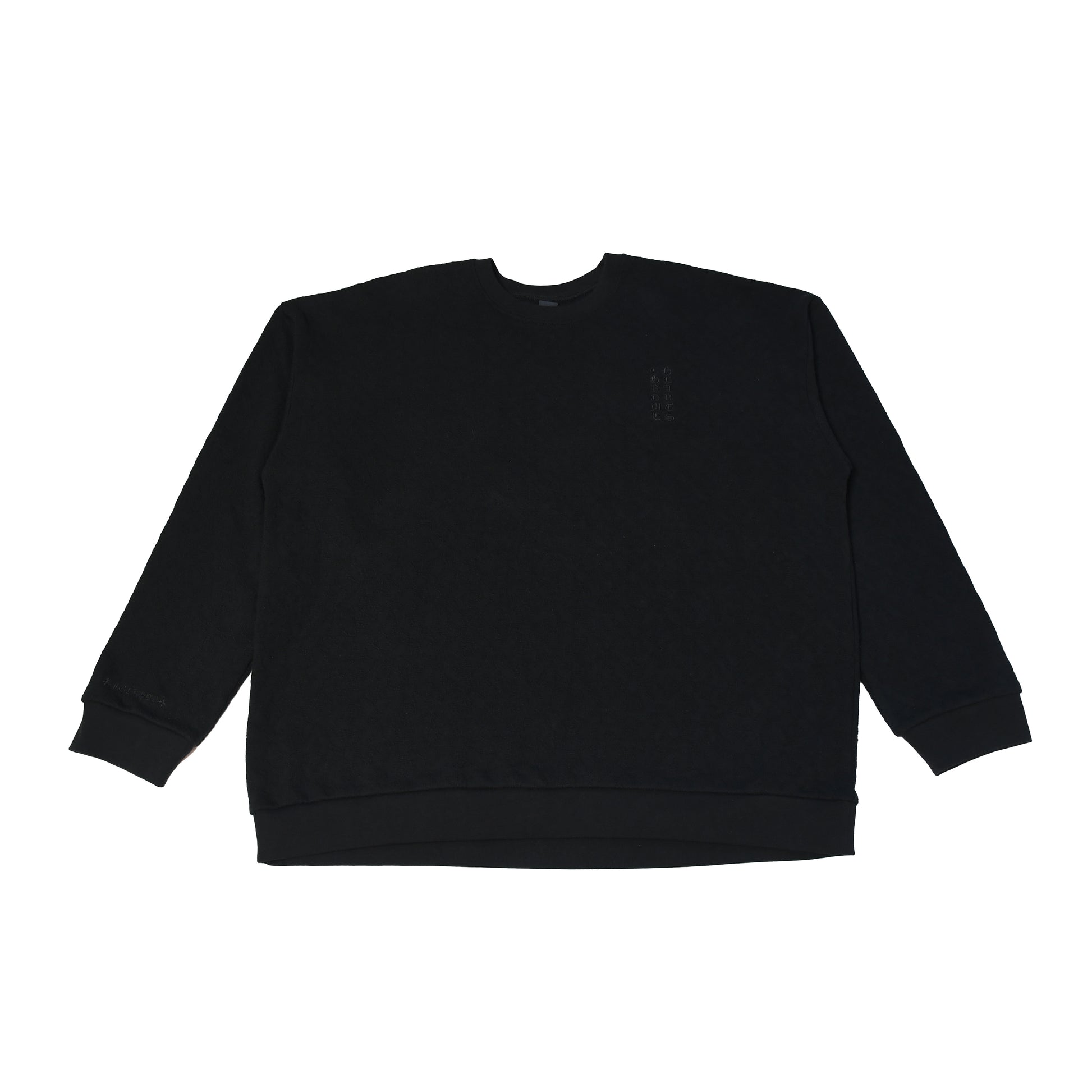 Chrome Hearts Jacquard Monogram Crewneck Sweatshirt Black-NOBLEMARS