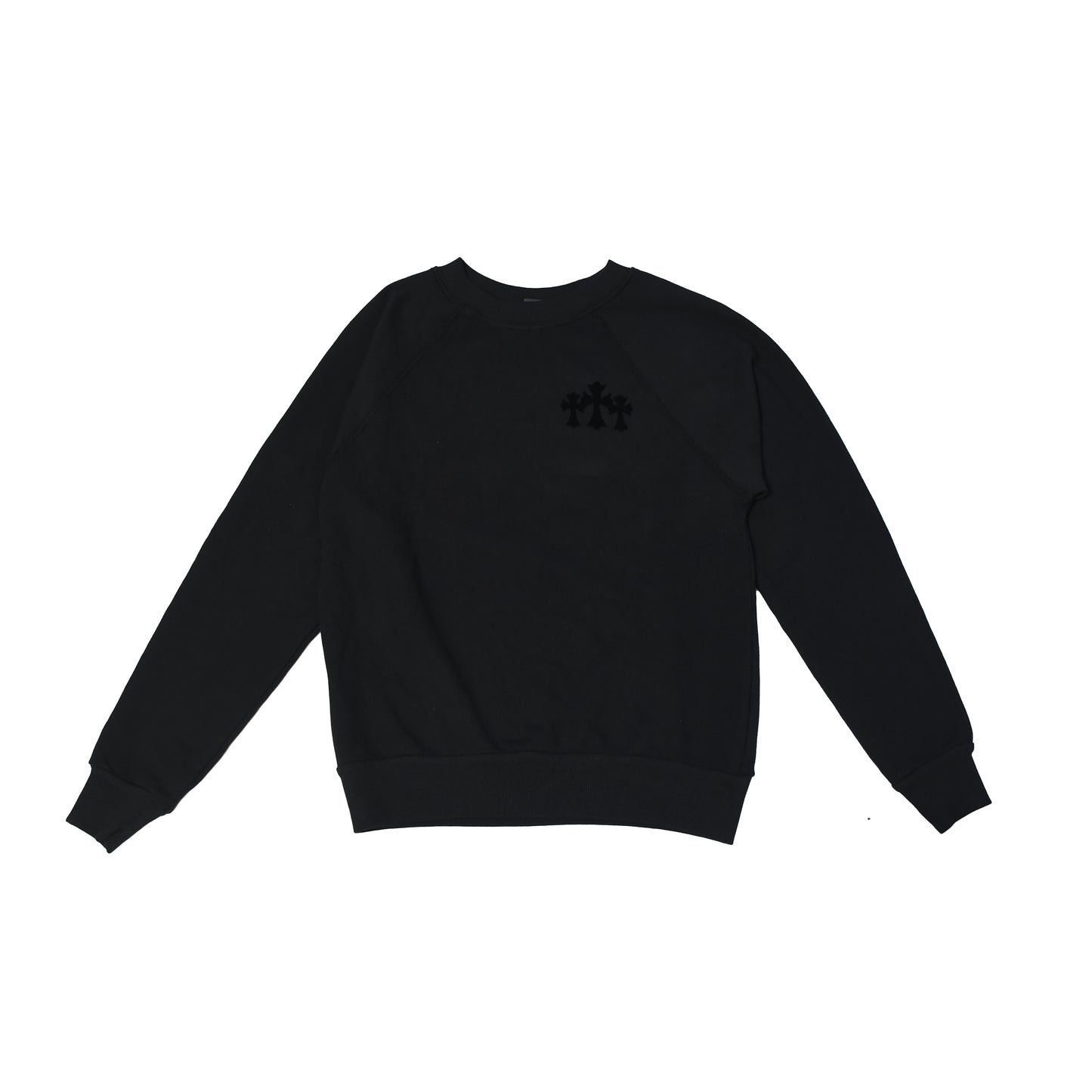 Chrome Hearts Cemetery Cross Blind Spot Crewneck Sweatshirt Black-NOBLEMARS