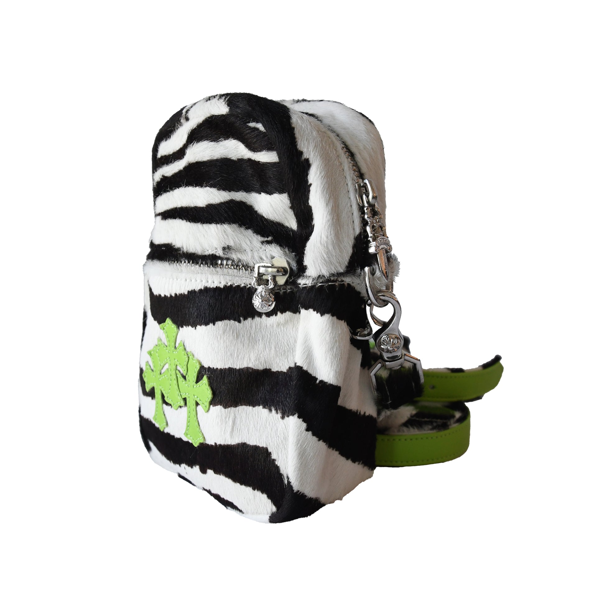 Chrome Hearts Zebra Bag With Green Crosses-NOBLEMARS